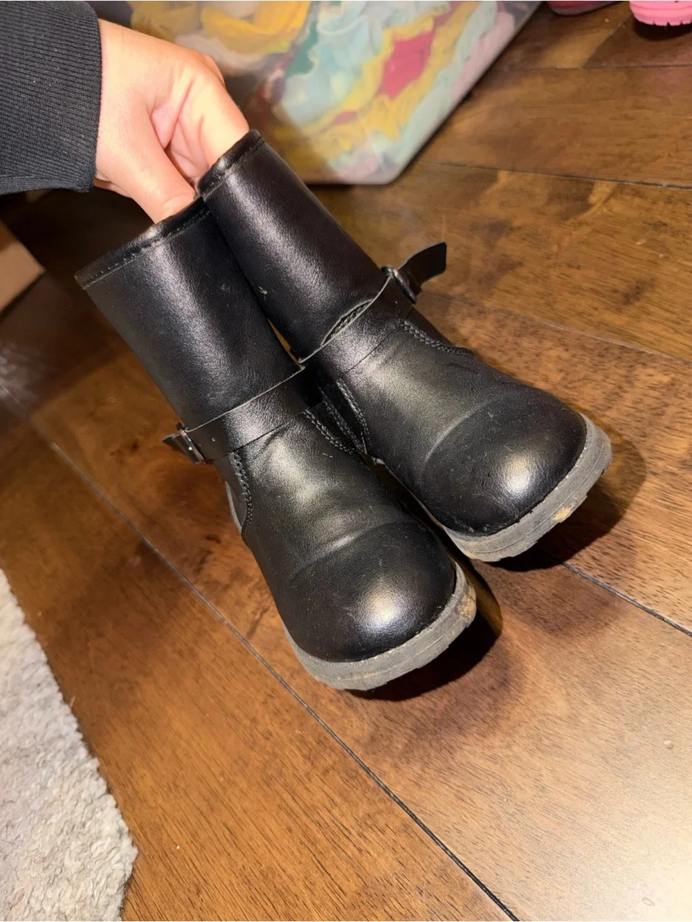 Carter's Black Girls' Mid-Calf Zip Boots